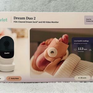 Owlet Dream Duo 2 Baby Monitor & Dream Sock in Dusty Rose